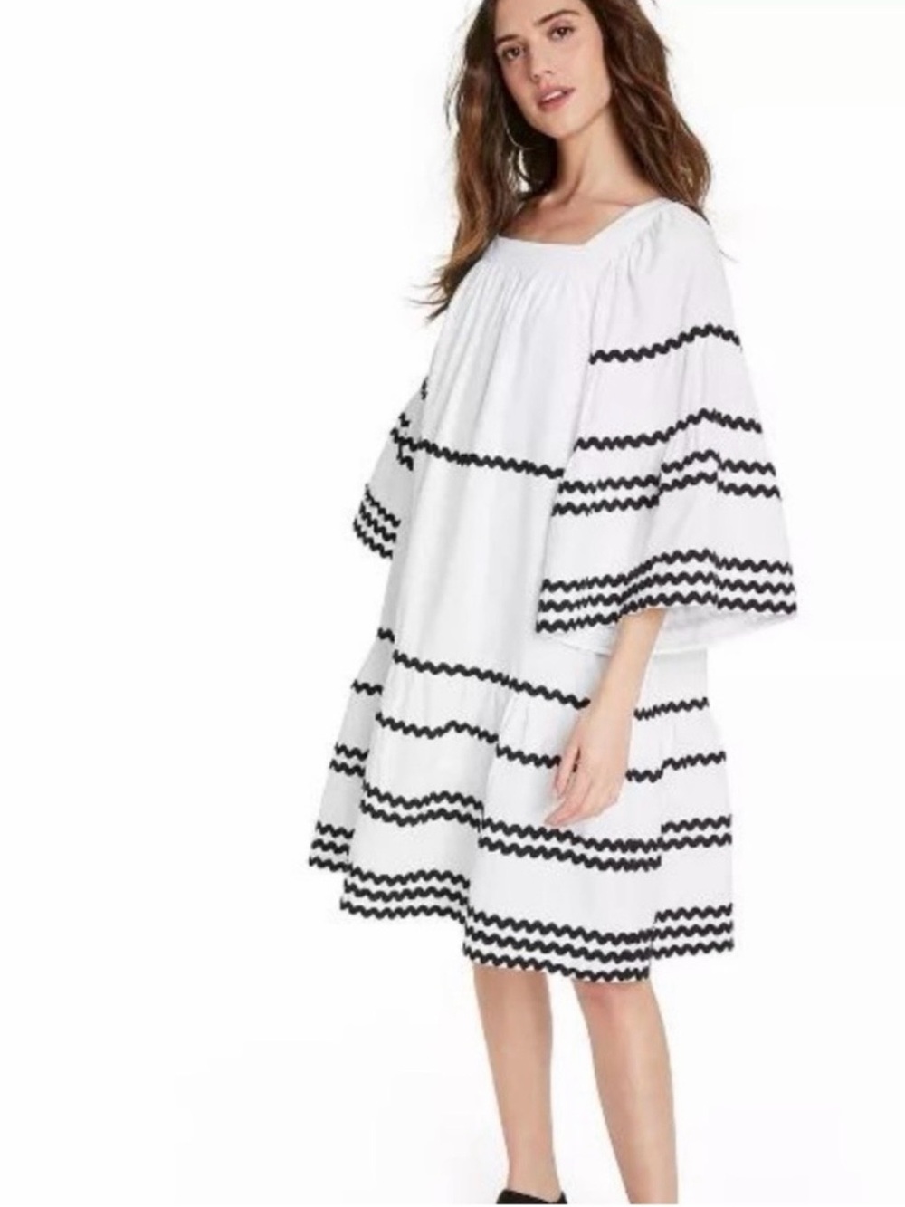 Lisa Marie Fernandez for Target Women's Ric Rac Flare Sleeve Dress Size XS